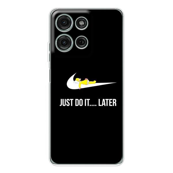 Чехол с логотипом Найк на Motorola Moto G75 – Nike just do it