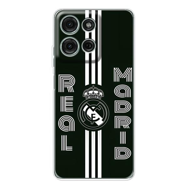 ФК Реал Мадрид чохли для Motorola Moto G75 (AlphaPrint) – чорно білий Реал