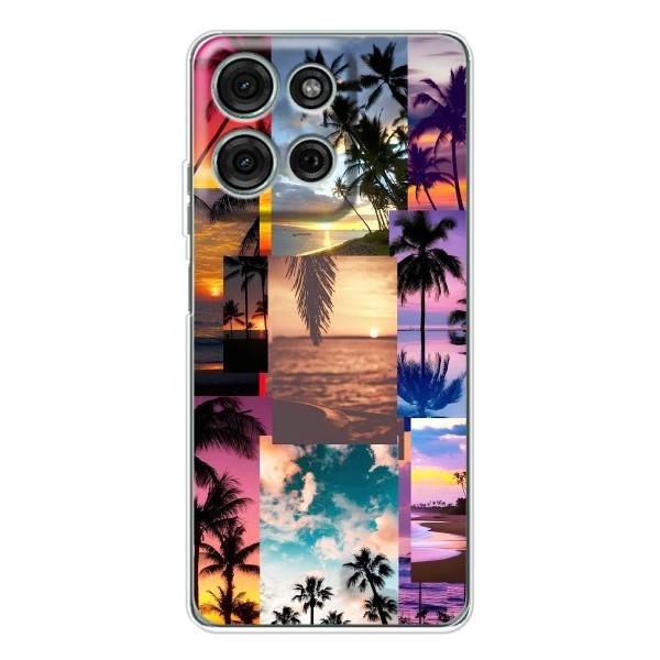 Силиконовый чехол с КАРТИНКАМИ лето для Motorola Moto G75 (AlphaPrint)