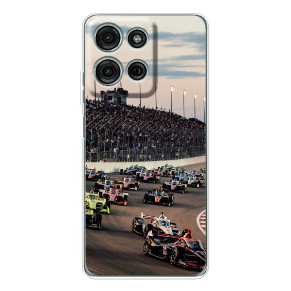 Чехол с прнтом Формула 1 на Motorola Moto G75 – Гонка Формула-1