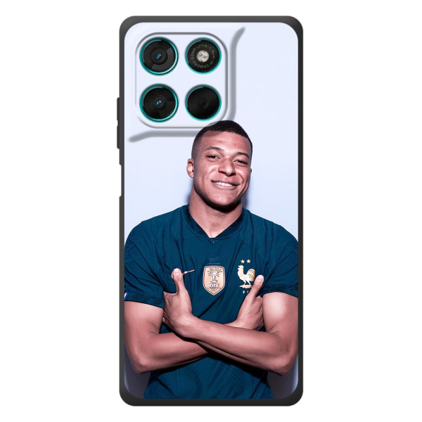 Чехол (TPU) с Футболистом на Motorola Moto G77 – Мбаппешичка