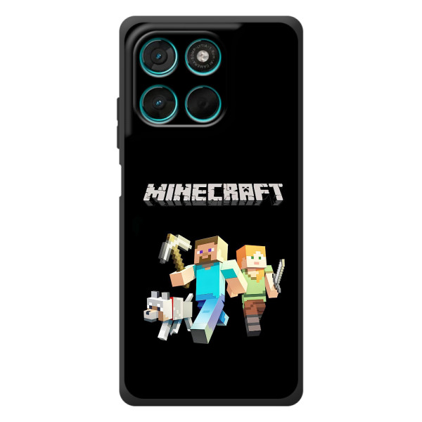 Чехол Майнкрафт на Motorola Moto G77 (AlphaPrint) Minecraft