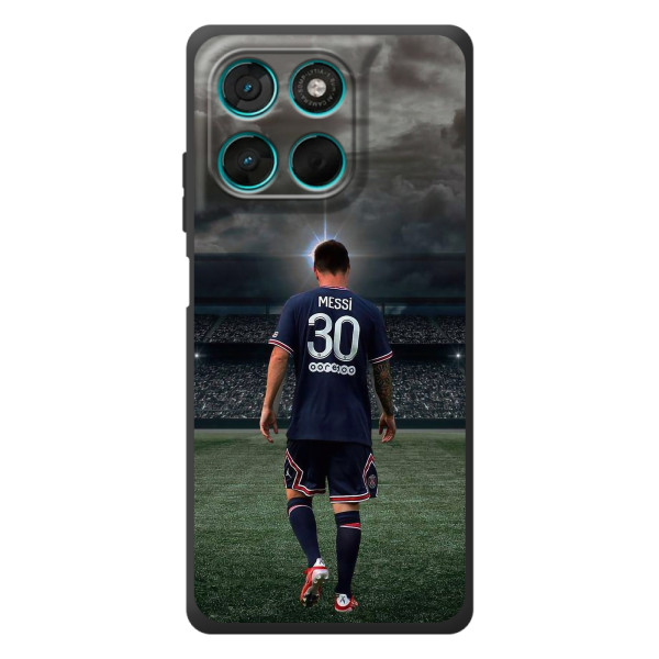 Чехол Месси футболист для Motorola Moto G77 – Месси в ПСЖ