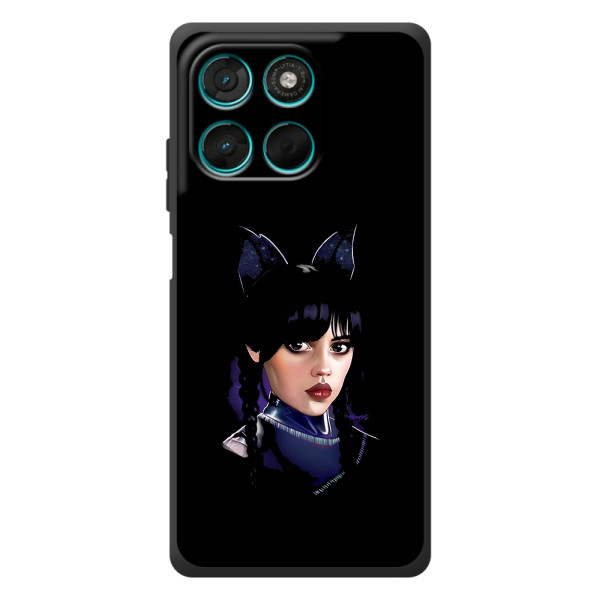 Чехлы Венсдей на Motorola Moto G77 Уэнсдей (AlphaPrint)