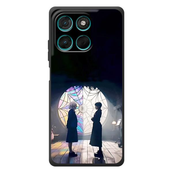 Чехлы Венсдей на Motorola Moto G77 Уэнсдей (AlphaPrint)