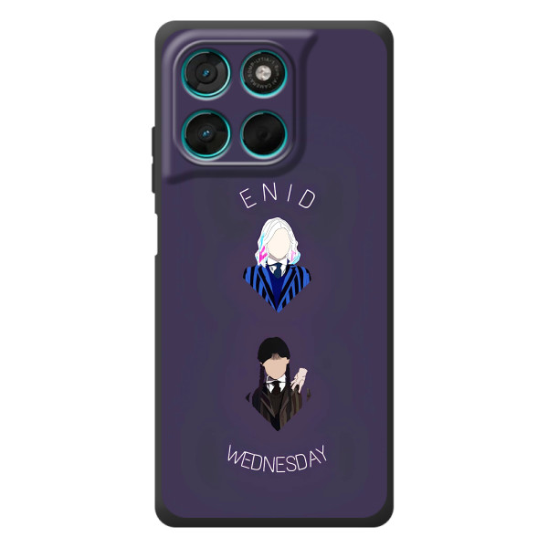 Чехлы Венсдей на Motorola Moto G77 Уэнсдей (AlphaPrint)