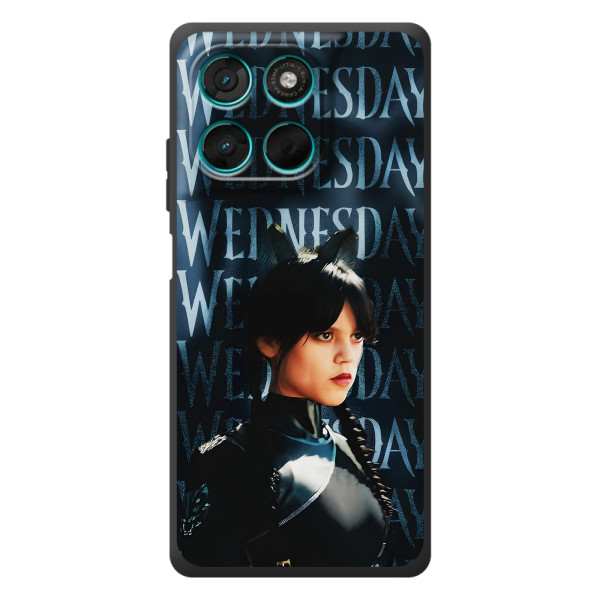 Чехлы Венсдей на Motorola Moto G77 Уэнсдей (AlphaPrint)