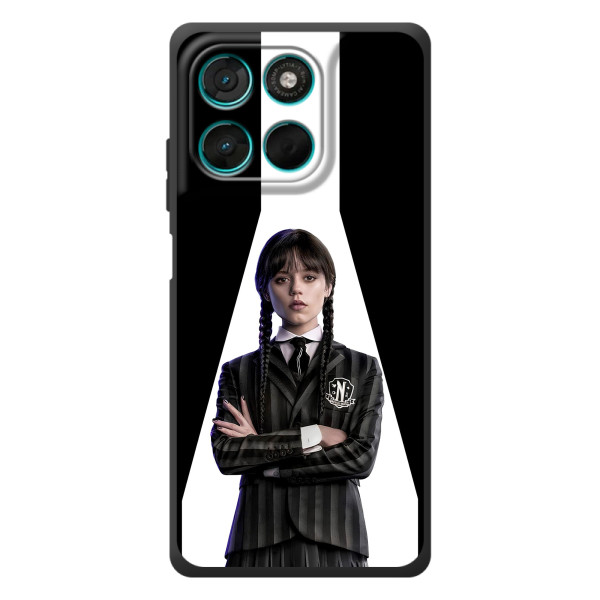 Чехлы Венсдей на Motorola Moto G77 Уэнсдей (AlphaPrint)