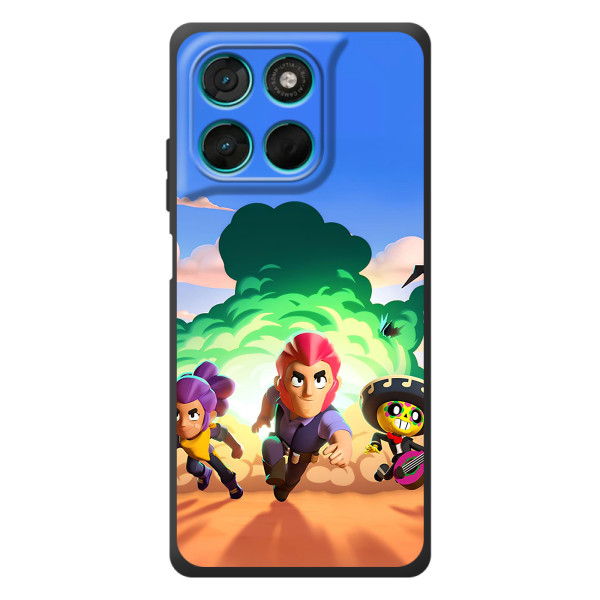 Силиконовый Чехол на Motorola Moto G77 с картинкой Brawl Stars – Бравел Старс