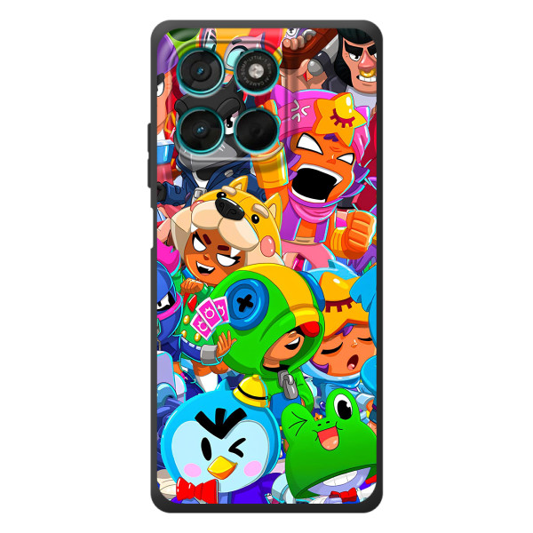 Силиконовый Чехол на Motorola Moto G77 с картинкой Brawl Stars – Brawl-Stars