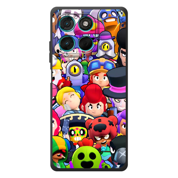 Силиконовый Чехол на Motorola Moto G77 с картинкой Brawl Stars – Персонажи