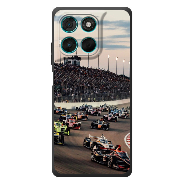 Чехол с прнтом Формула 1 на Motorola Moto G77 – Гонка Формула-1