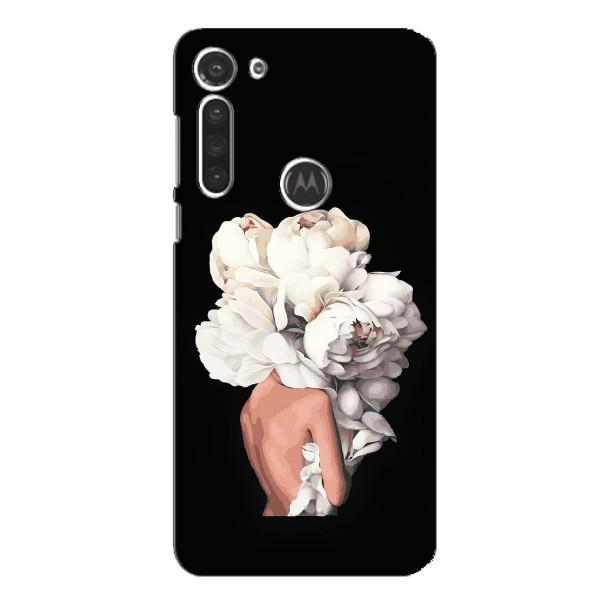 Чехлы (ART) Цветы на Motorola MOTO G8 (VPrint) – Білі квіти