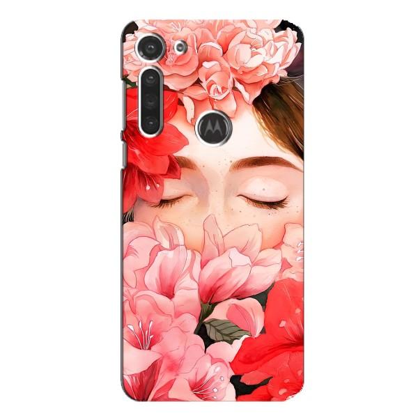 Чехлы (ART) Цветы на Motorola MOTO G8 (VPrint) – Очі в квітах
