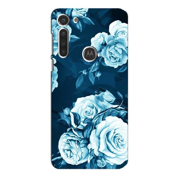Чехлы (ART) Цветы на Motorola MOTO G8 (VPrint) – Блактині бутони