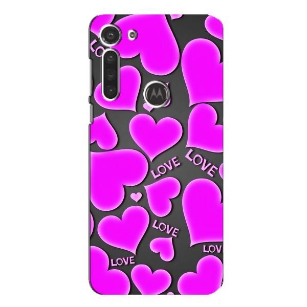 Чехлы для любимой на Мото G8 (VPrint) – Pink hearts