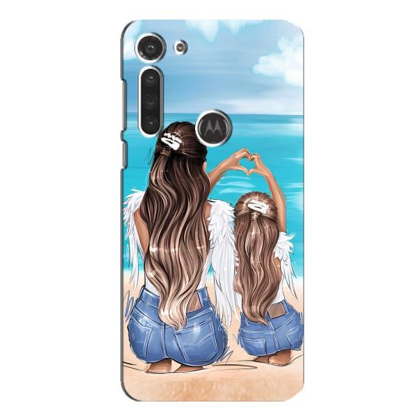 Чехол с печатью для Motorola MOTO G8 - (Мама с ребенком) (AlphaPrint) – Мама с доченькой