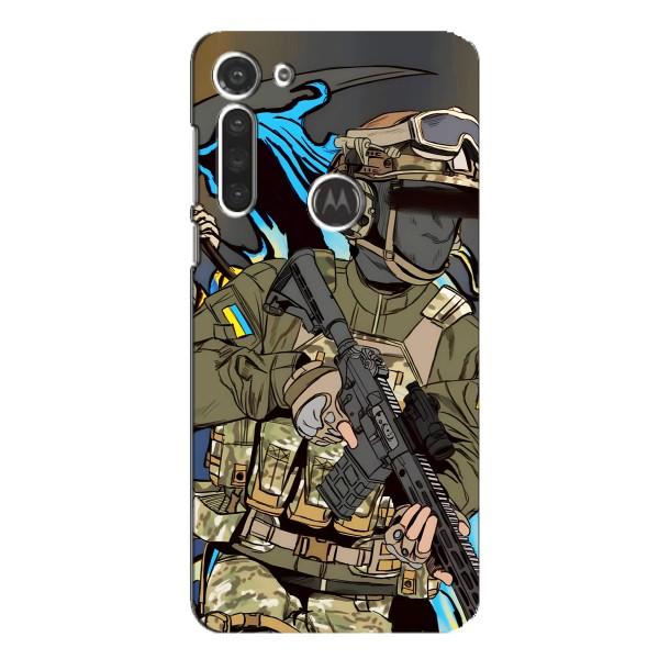 Чехлы с картинкой ЗСУ для Motorola MOTO G8 (AlphaPrint) – Воин ВСУ