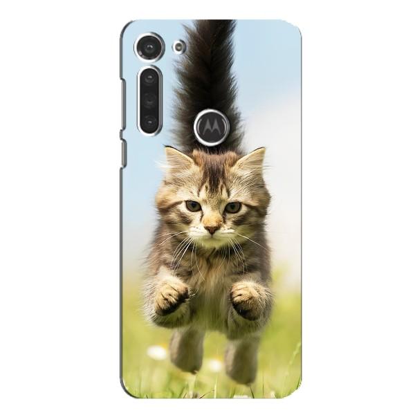 Чехлы с Котиками для Motorola MOTO G8 (VPrint) – Прыжок кота