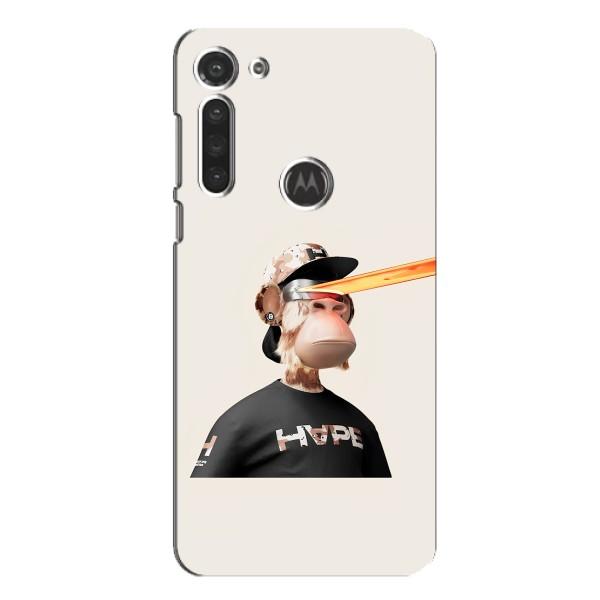 Чехлы с Обезьянами NFT для Motorola MOTO G8 (AlphaPrint) – обезьяна NFT в очках