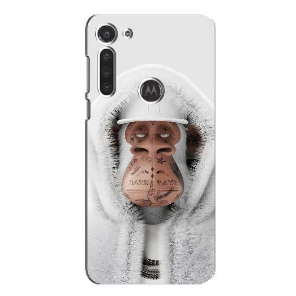 Чехлы с Обезьянами NFT для Motorola MOTO G8 (AlphaPrint) – обезьяна NFT в тату