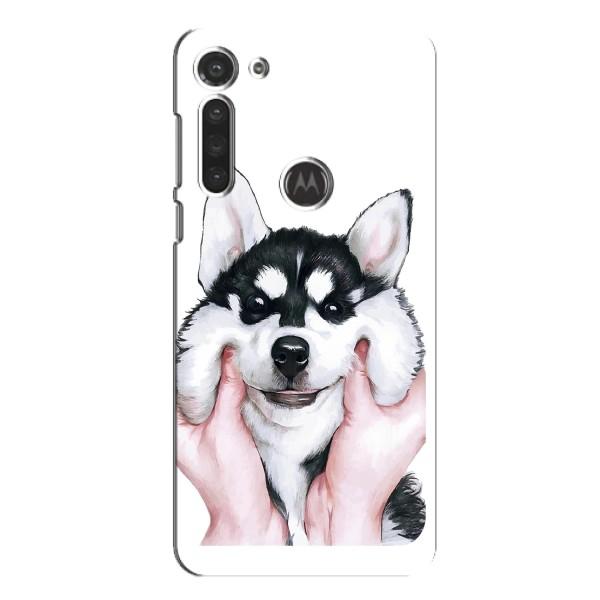 Чохли з собаками для Motorola MOTO G8 (VPrint) – Радісний Хаскі