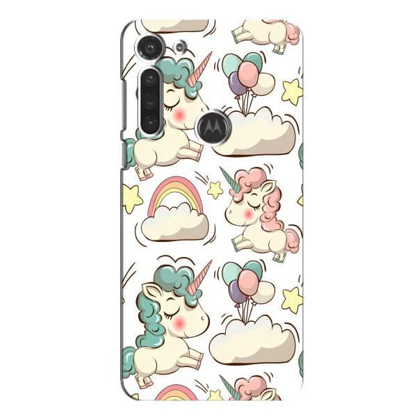 Чехол для Мото G8 - (Единорожки - Новинки) (AlphaPrint) – Единорожки