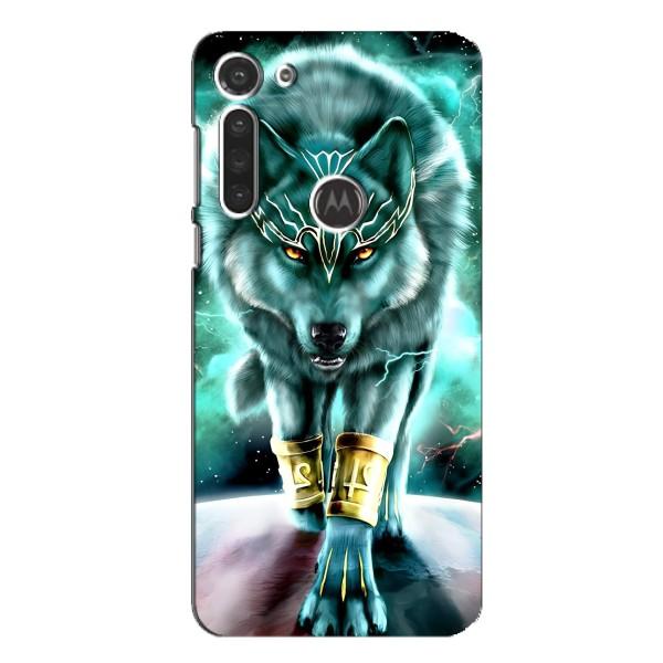 Защитные чехлы для Мото G8 (AlphaPrint) (ХИТ продаж) ВОЛК – Яркий волк