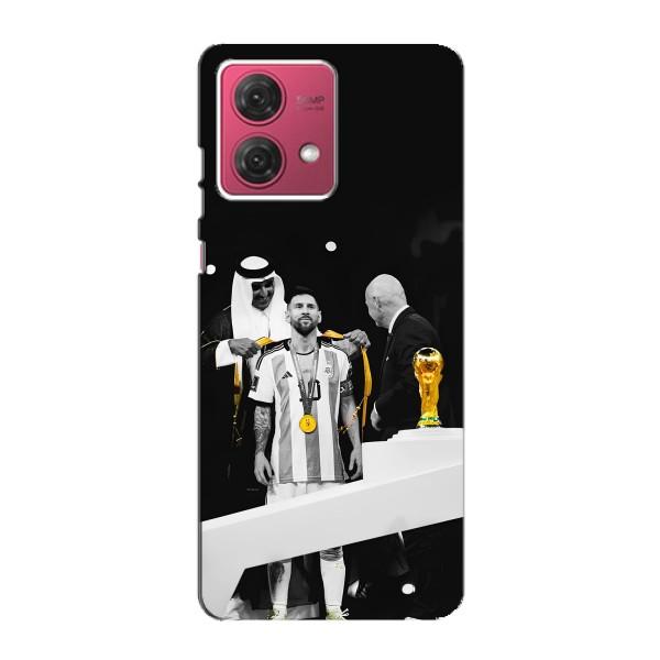 Чехлы для Motorola MOTO G84 (Leo чемпион) (AlphaPrint) – Месси в накидке