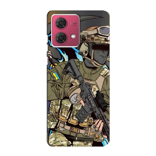 Чехлы с картинкой ЗСУ для Motorola MOTO G84 (AlphaPrint) – Воїн ЗСУ