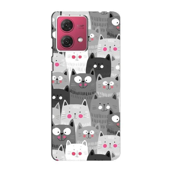 Чехлы с Котиками для Motorola MOTO G84 (VPrint) – Рисованные котики