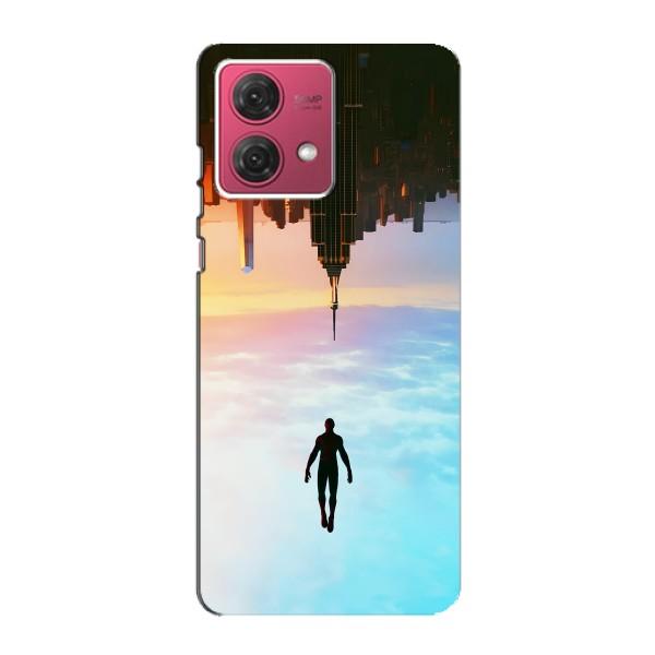 Чехол с человеком пауком для Motorola MOTO G84 - (AlphaPrint) – Паук человек