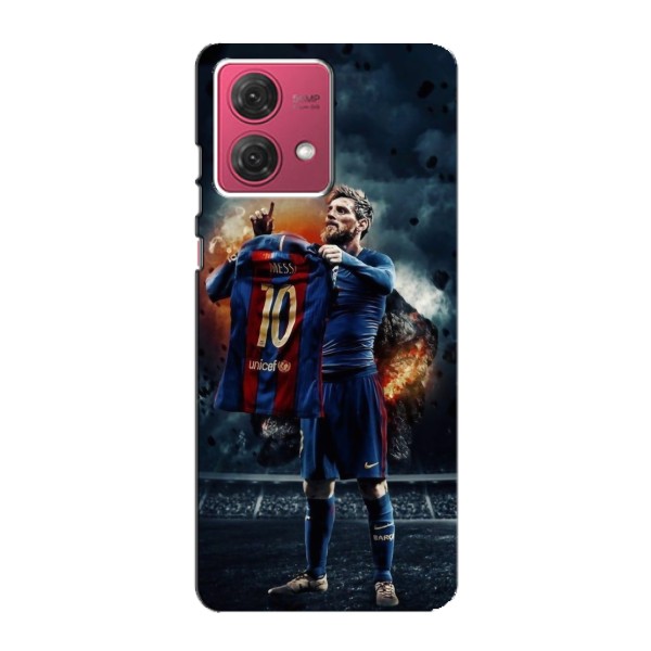 Чехол Месси футболист для Motorola MOTO G84 – Месси с футболкой