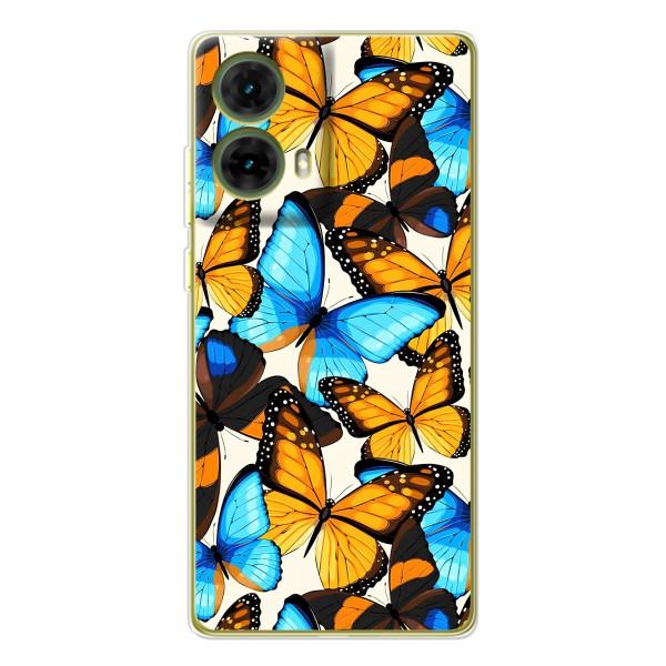 Чохол з принтом для Мото G85 - (Прикольні) (AlphaPrint) – Яскраві метелики