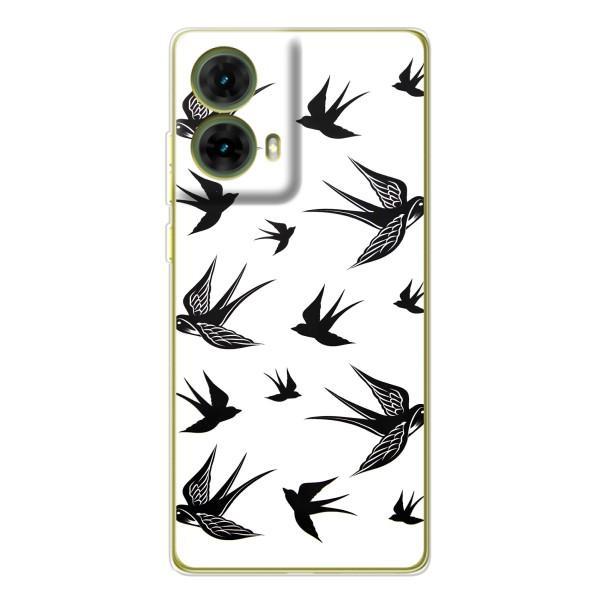 Чехол с птицами на Motorola MOTO G85 (VPrint) – Ласточки