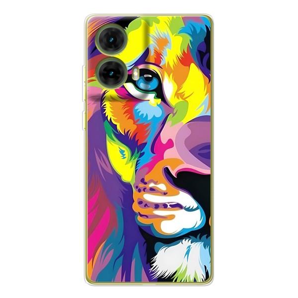 Чохол з картинкою ЛЕВ для Motorola MOTO G85 (VPrint) – Яскравий Лев