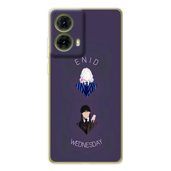 Чохли Венсдей на Motorola MOTO G85 Уенсдей (AlphaPrint) – Венздей і подруга