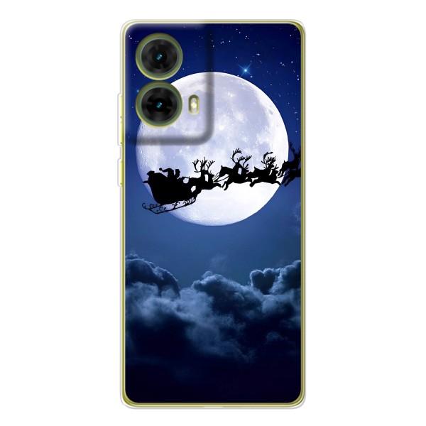 Новорічні Чохли для Мото G85 (VPrint) – Санта - місяць