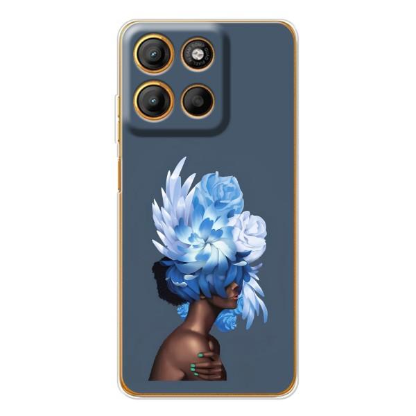 Чехлы (ART) Цветы на Motorola MOTO G86 Power (VPrint) – Квіти на голові