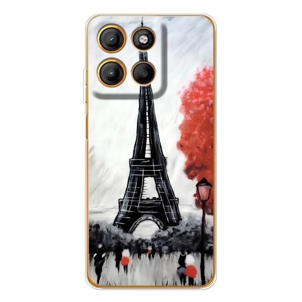 Чехол Эйфелева Башня для Motorola MOTO G86 Power - (AlphaPrint) – Башня в Париже