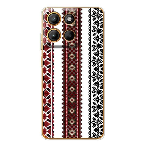 Силиконовый Чехол на Motorola MOTO G86 с картинкой Вышиванки – Вышиваночки