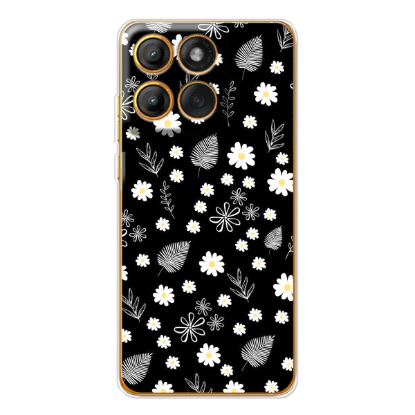 Чехлы с тематикой "ЦВЕТЫ" на Motorola MOTO G86 – цветение на чорном