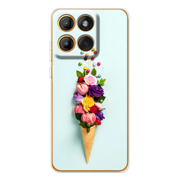 Чехлы с тематикой "ЦВЕТЫ" на Motorola MOTO G86 – Цветок-мороженное