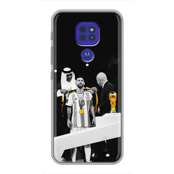 Чохли для Motorola MOTO G9 Play (Leo чемпіон) (AlphaPrint) – Мессі коронований