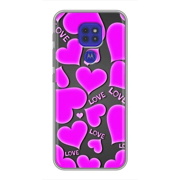 Чехлы для любимой на Моторола МОТО Г9 Плей (VPrint) – Pink hearts