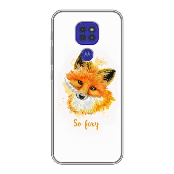 Чехлы с картинкой Лисички для Motorola MOTO G9 Play (VPrint) – Девочка Лиса