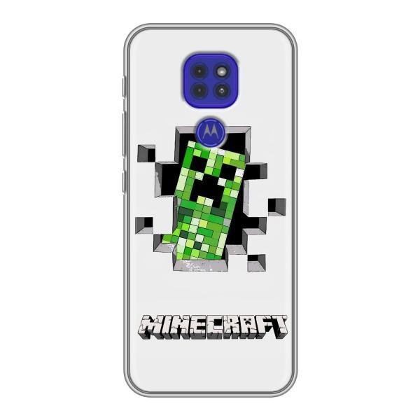 Чехол Майнкрафт на Motorola MOTO G9 Play (AlphaPrint) Minecraft – крипер Майнкрафт