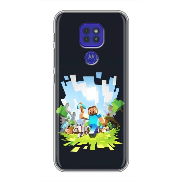 Чехол Майнкрафт на Motorola MOTO G9 Play (AlphaPrint) Minecraft – персонажи Minecraft