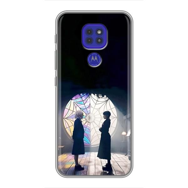 Чехлы Венсдей на Motorola MOTO G9 Play Уэнсдей (AlphaPrint) – Уэнздей и Инид