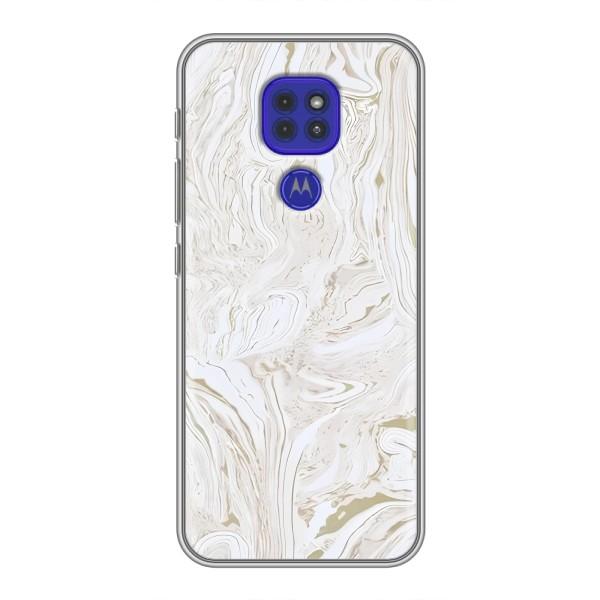 Мраморный чехол на Motorola MOTO G9 Play (VPrint) – Белый мрамор